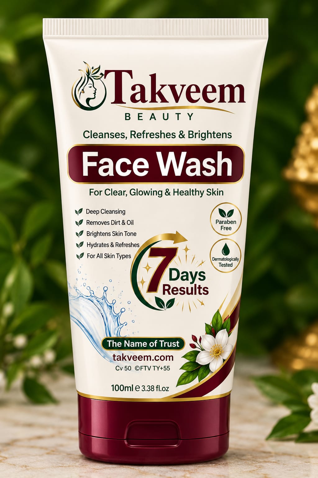 Takveem Beauty Face Wash – Deep Cleansing, Refreshing & Brightening
