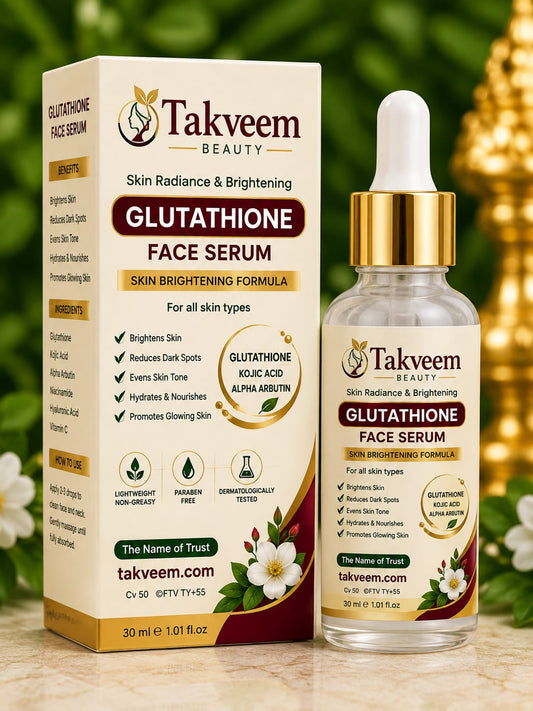Takveem Beauty Glutathione Serum – Brightening & Even Skin Tone Care